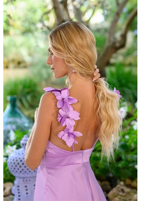 LONG SATIN DRESS MISS MAX MISS MAX | dress | 6387041